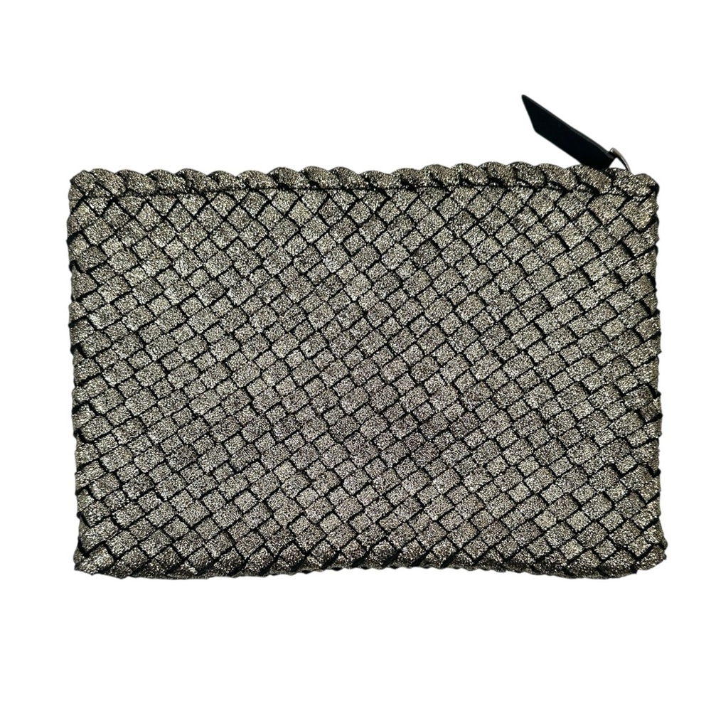 NAGHEDI Salina Pouch - Metallic Gold & Black Small Handbag Clutch Pouch